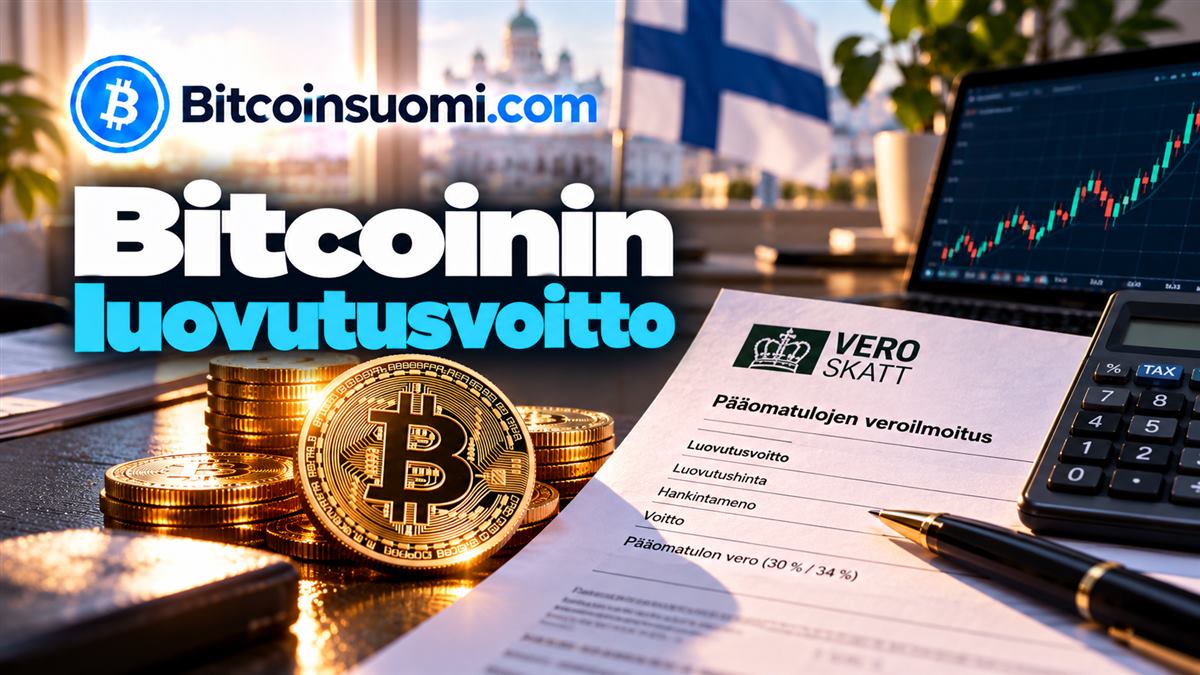 Bitcoinin luovutusvoiton laskenta