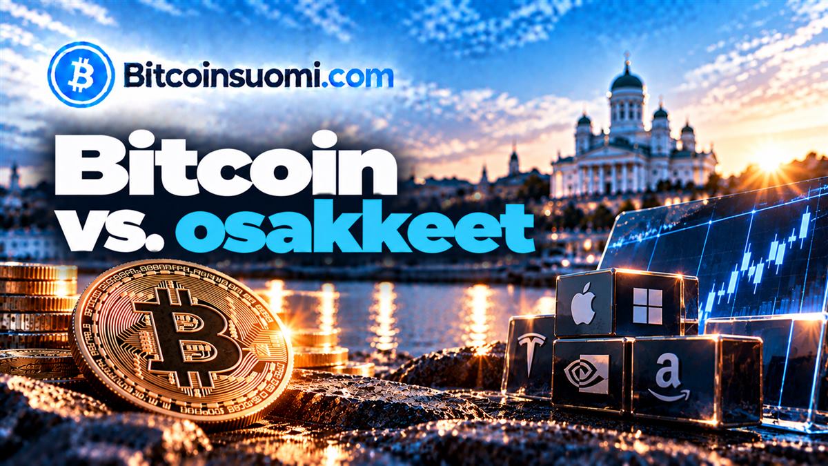 Bitcoin vs. osakkeet -vertailu
