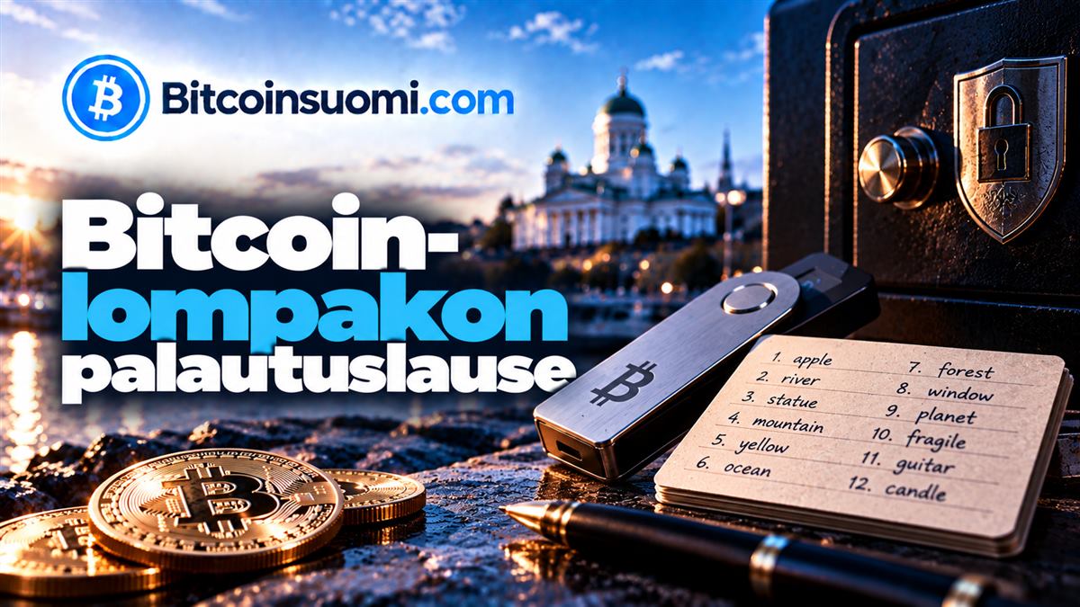 Bitcoin-lompakon palautuslause eli seed phrase